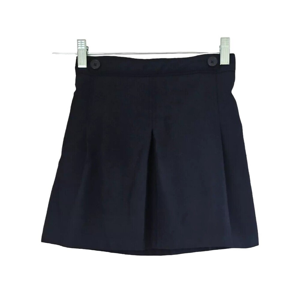 George Girls School Uniform Skirt Pleated Hem Pull On Navy Blue Size 10